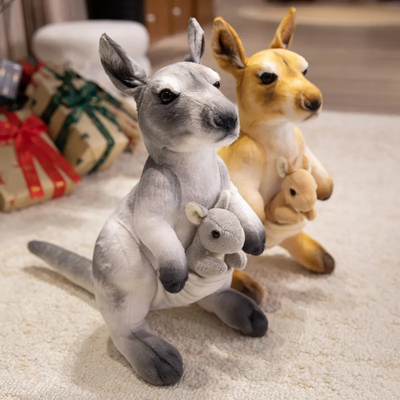 Realistische moeder-kind kangoeroe knuffel zacht gevulde pop kinderen verjaardagscadeau kinderkamer decor baby sussen slaap pop