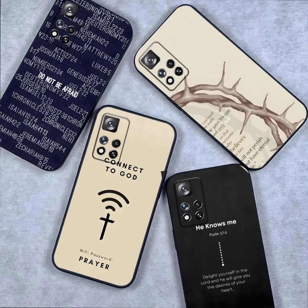 

Christ Jesus Bible Verse Cross Phone Case For Samsung S 25,24,23,22,30,21,10,9,Ultra,Plus,Lite,FE,4,5G Black Soft Case