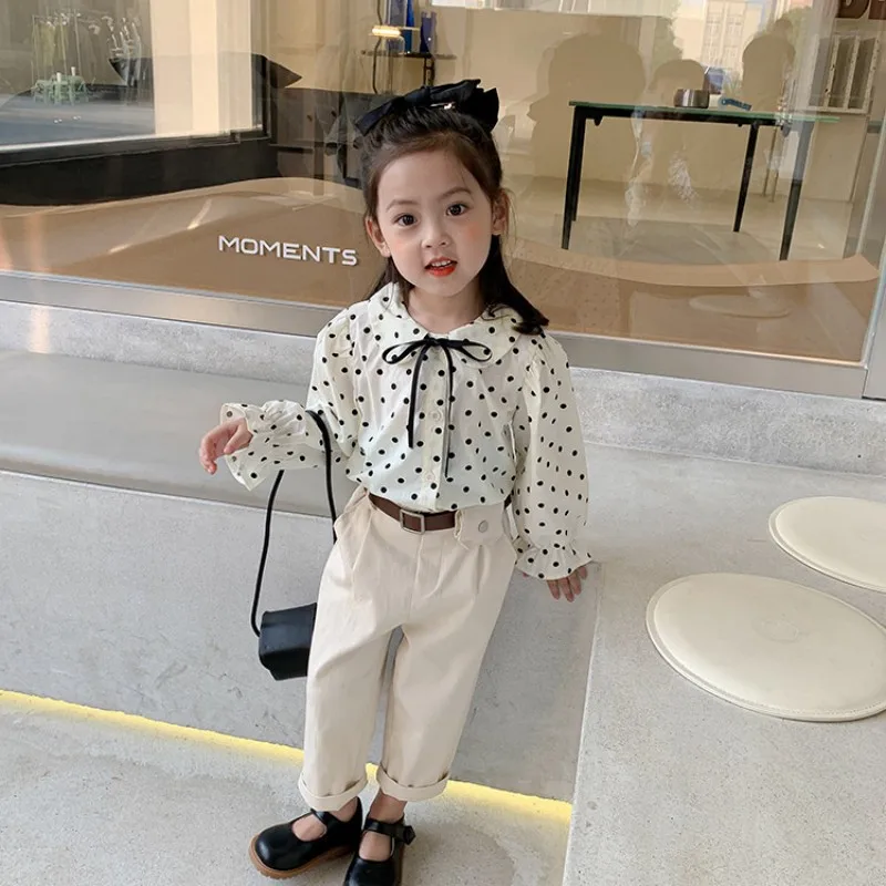 Girls Baby's Kids Blouse Jacket Outwear 2023 Graceful Spring Autumn Top Long Sleeve Shirts Cotton Princess Children's Clothing