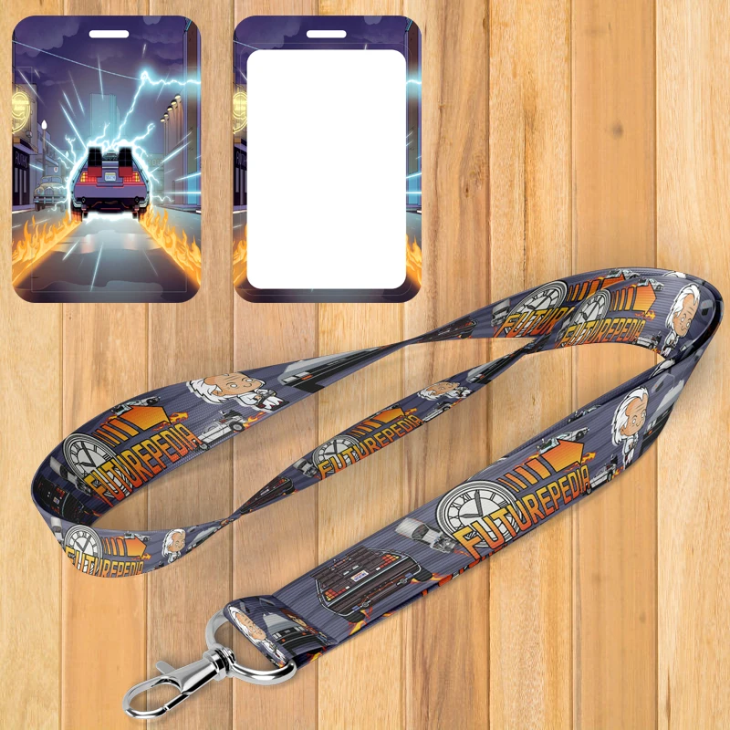 

A0531 Back To The Future Lanyard For Keychain ID Card Cover Pass student Mobile Phone USB Badge Holder Key Ring Accessories