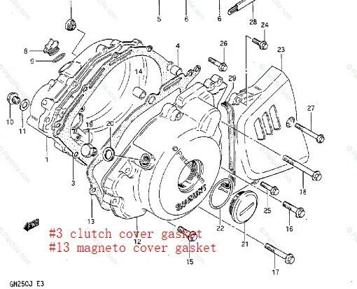 Motorcycle Engine Crankcase Clutch Cover Cylinder Gasket Kits For Suzuki GZ250 MARAUDER 250 1999-2010 GN250 GN250E 1982-2000