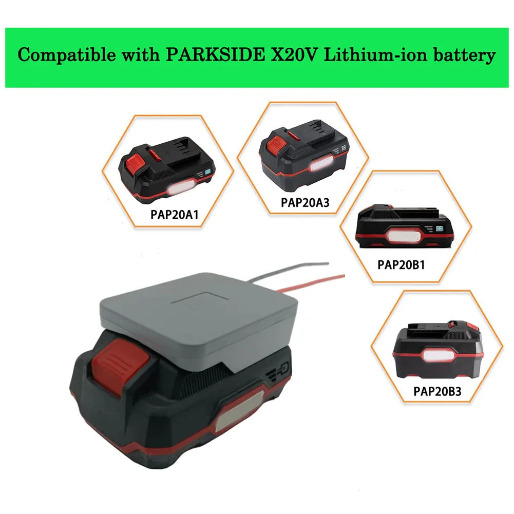 Für Parkside X20V Lithium-Ionen-Batterie-Anschlussadapter, Ausgangsadapter, Paneelmontage-Ersatzwerkzeug zum Schutz von Batterieausrüstung – Detail 19
