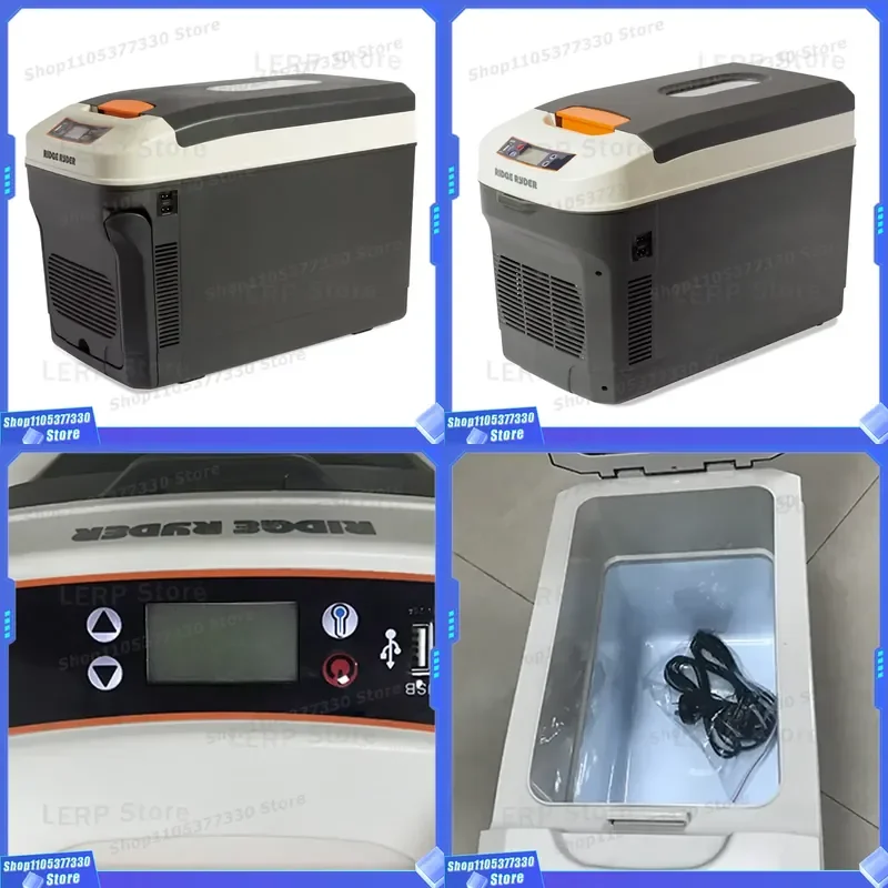 Factory Portable Car 12v 24v Home 100V 220V 35L Handle Wheels Double Cooling Mini Camping Fridge Cooler Box