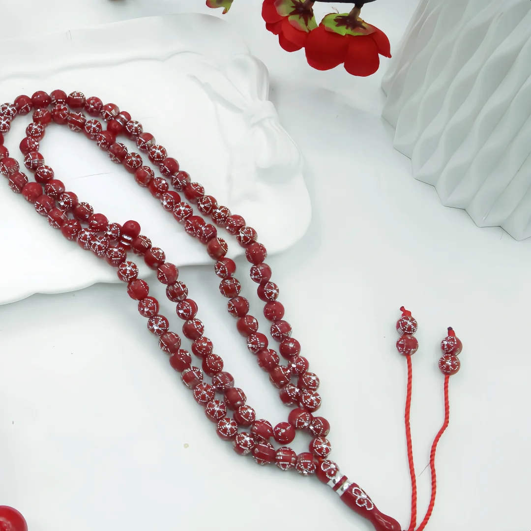 Islamic Worship Tasbih 6mm 99 Beads Muslim Misbaha Prayer Rosary Ramadan Eid Religious Holiday Gift