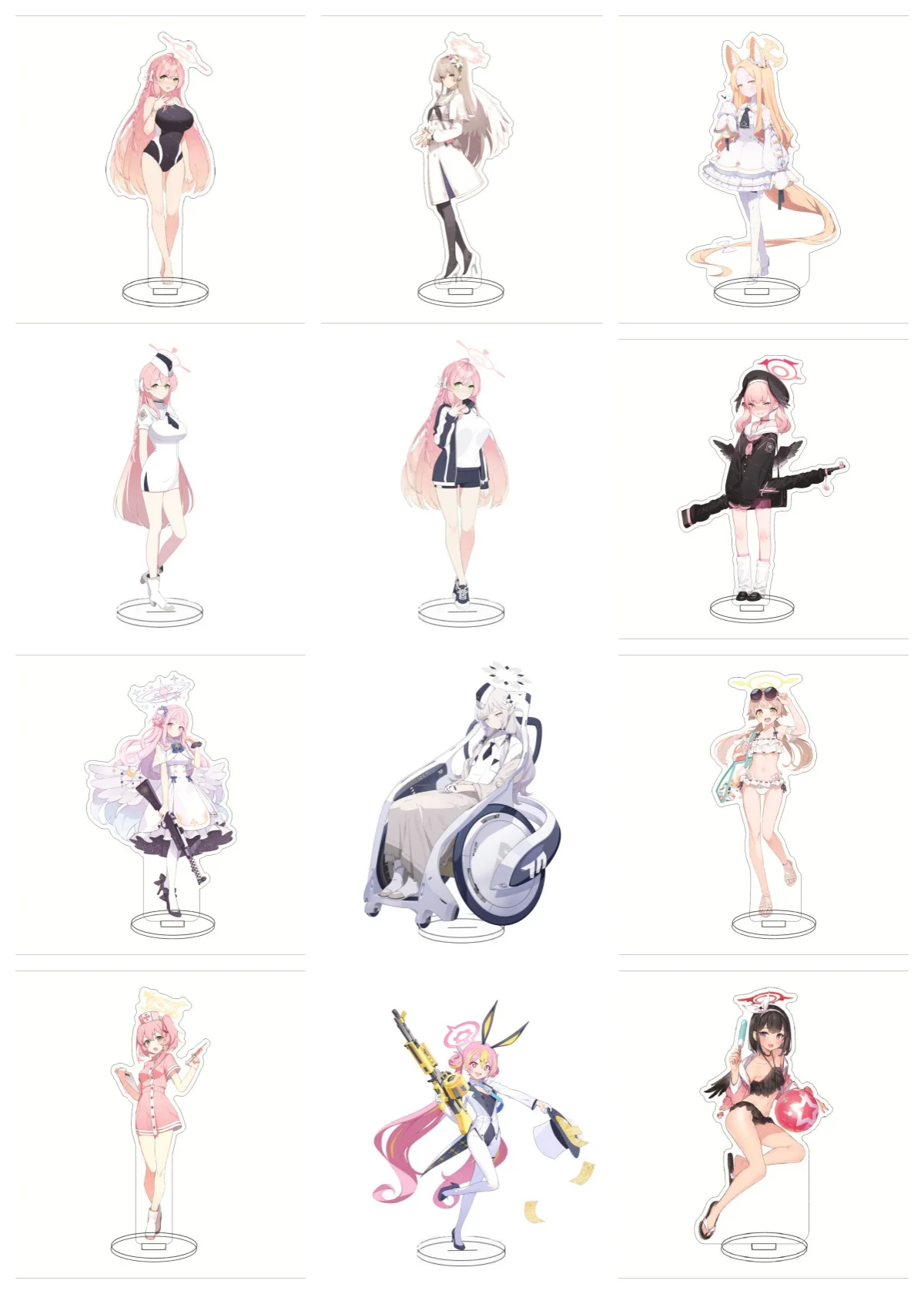 

Anime Blue Archive Acrylic HD Stand Model Figure Cosplay Birthday Sweet Girl Cute Desk Decor Standing Sign Fans Gifts