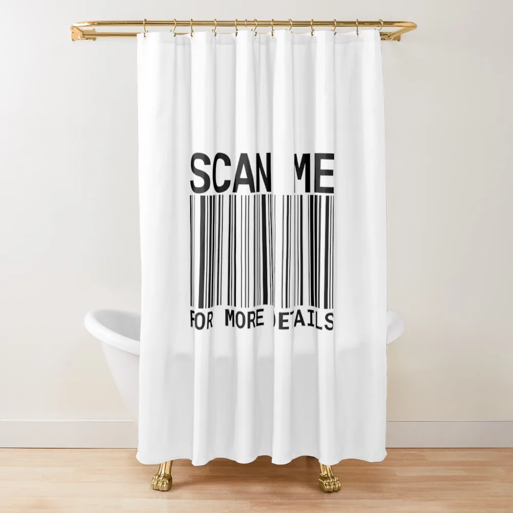 

Scan Me for more details, sticker, bar code t-shirt Shower Curtain For Bathroom Bathroom And Shower Curtain