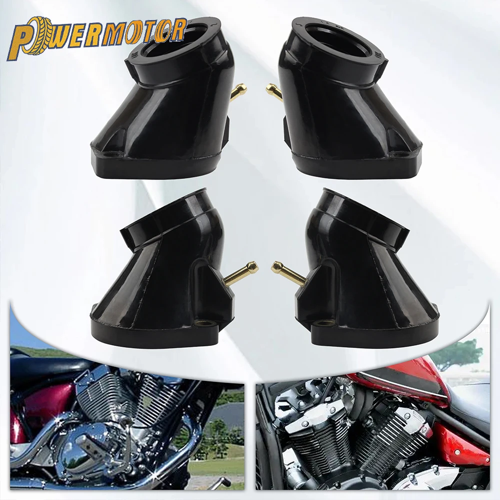 Für YAMAHA Royal Star XVZ1300 XVZ 1300 / Tour Classic 1996 - 2000 4 Stücke Motorrad Vergaser Ansaugkrümmer Boot Joint carb