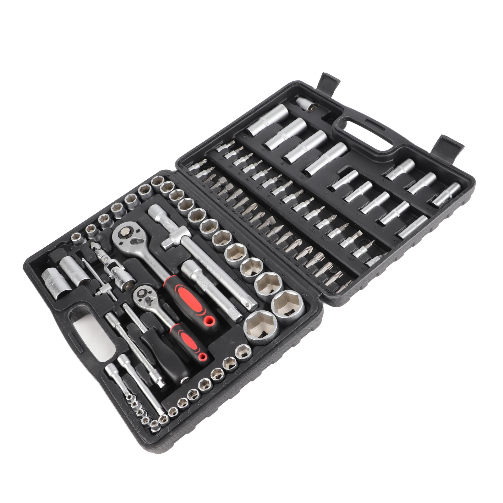 

94pcs Drive Socket Set Box Ratchet Wrench Set with Sockets Metric Hex Bit Socket Set Mechanic Tool Kits for Auto Repair Hous