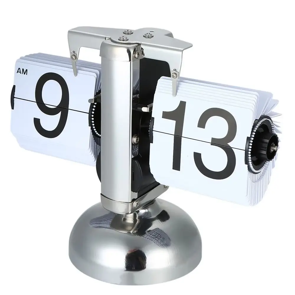 Page Turning Automatically Digital Auto Flip Clock Internal Gear Operated Removable Quartz Time Clocks Quartz Movement