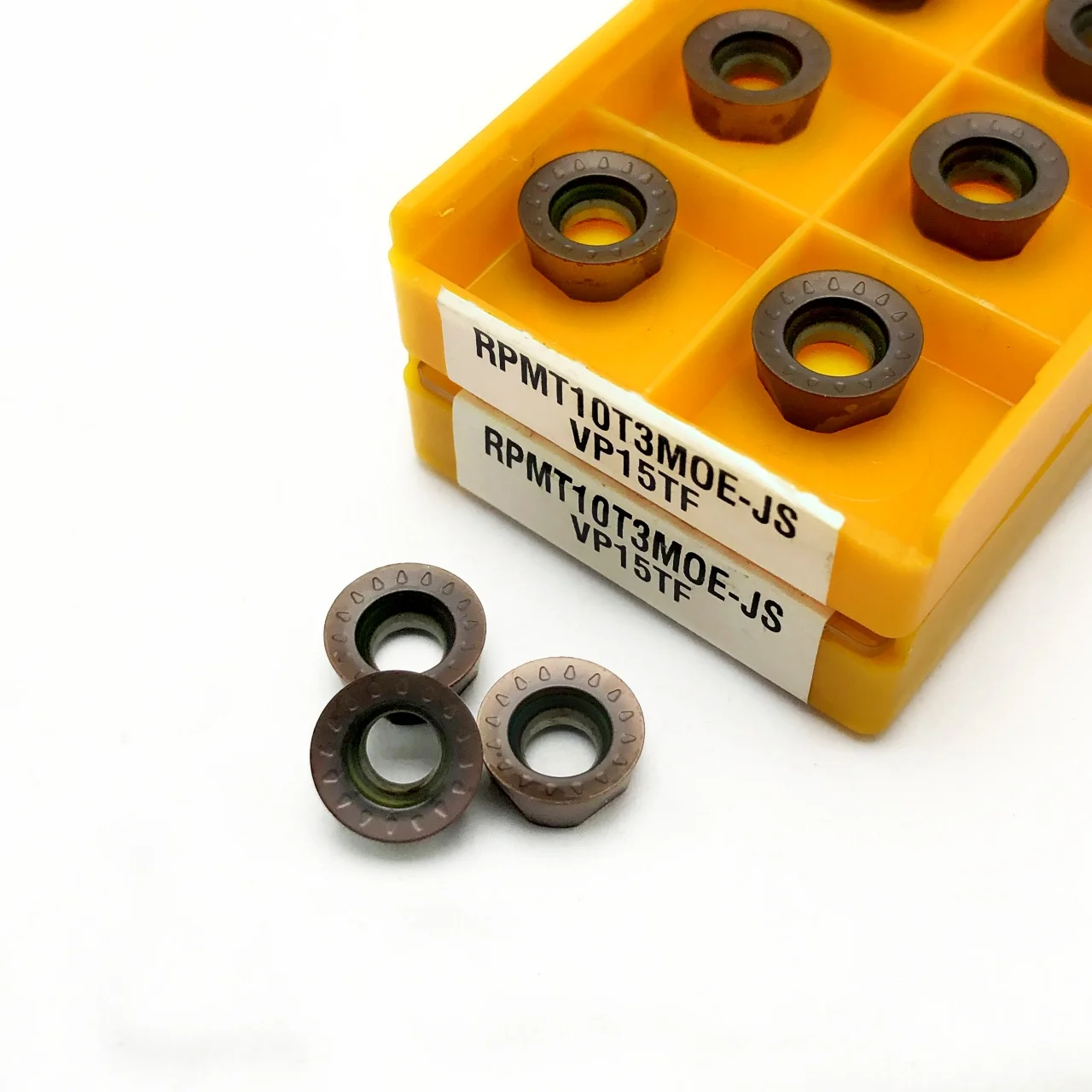 Originale RPMW1003MO RPMT10T3MOE-JS VP15TF CNC di alta qualità RPMT10T3MOE Tornio Utensile Inserto in metallo duro Tornio Parti di utensili da taglio
