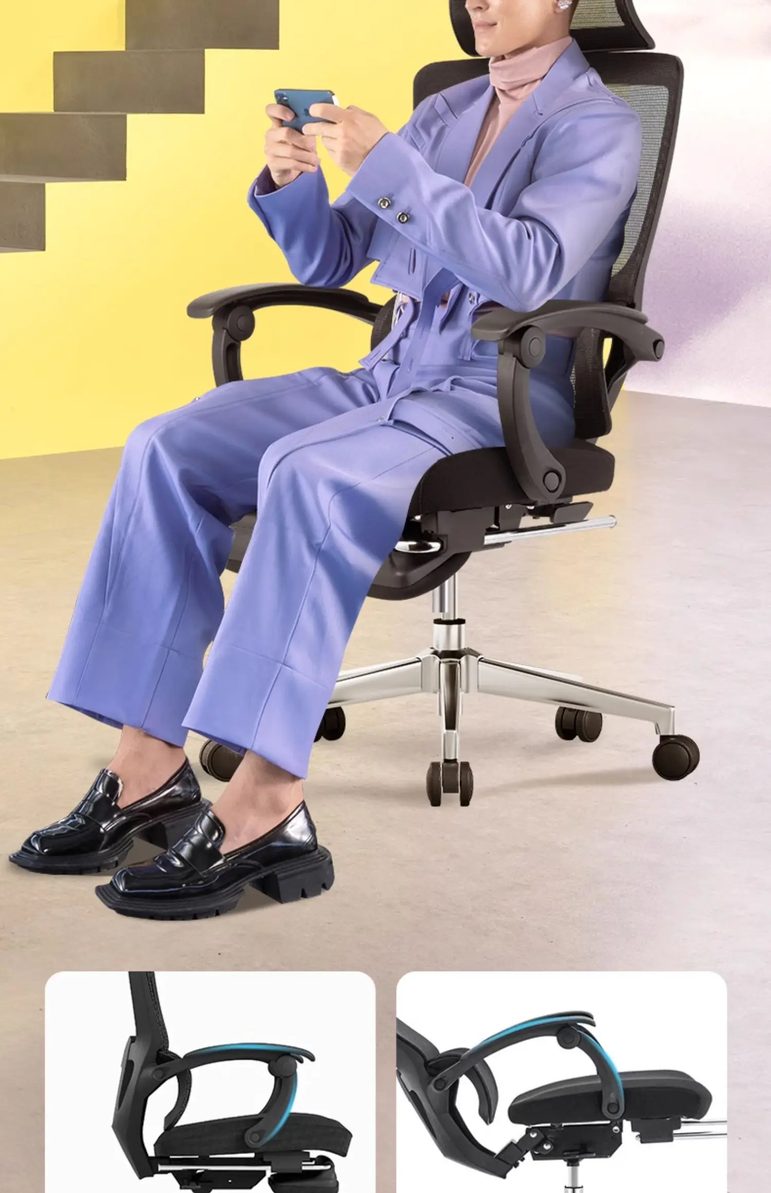 Lunch break chair Recumbable ergonomic chair Home sedentary and comfortable