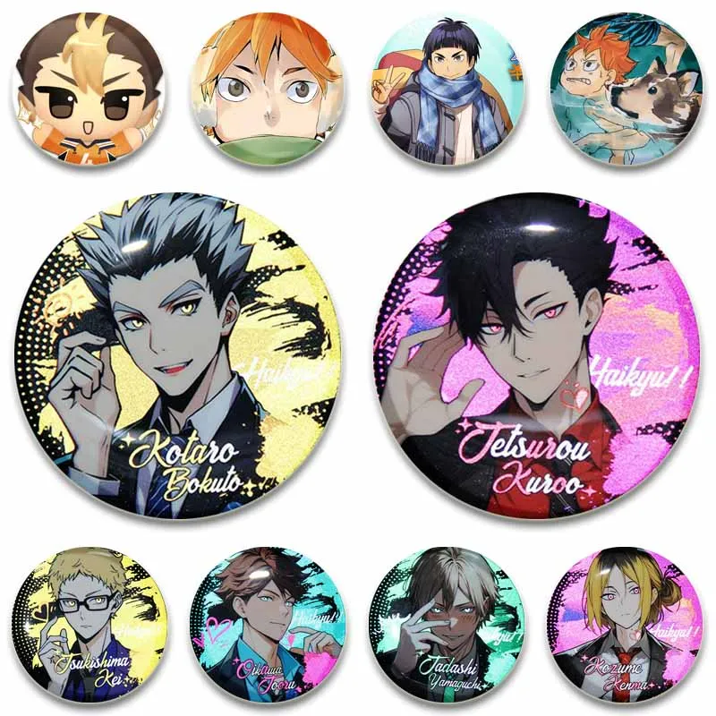 

Anime Characters Shoyo Kenma Meme Brooches on Backpack Jacket Decor Custom Haikyu Pins Cartoon Jewelry Badges Gifts for Friends