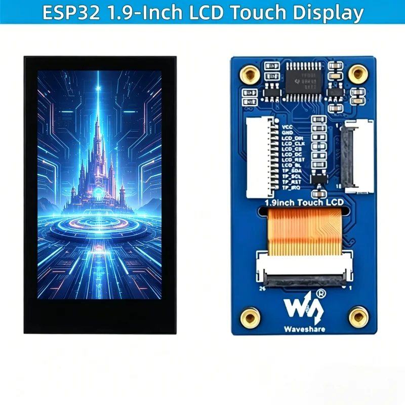 esp32-19-インチ-lcd-ips-タッチディスプレイ開発ボード-170×320、st7789v2-ドライブ、拡張ボード-spi-i2c-インターフェイス付き