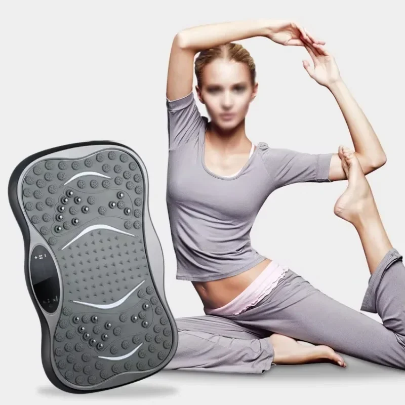 Grey Home-use Full-body Vibrating Massager Wave-patterned Non-slip Massage Footplate Multi-point Foot Massage