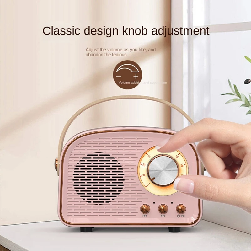 Retro Mini Bluetooth Speaker Classical Music Player Sound Stereo Subwoofer Portable Decoration Speakers Home