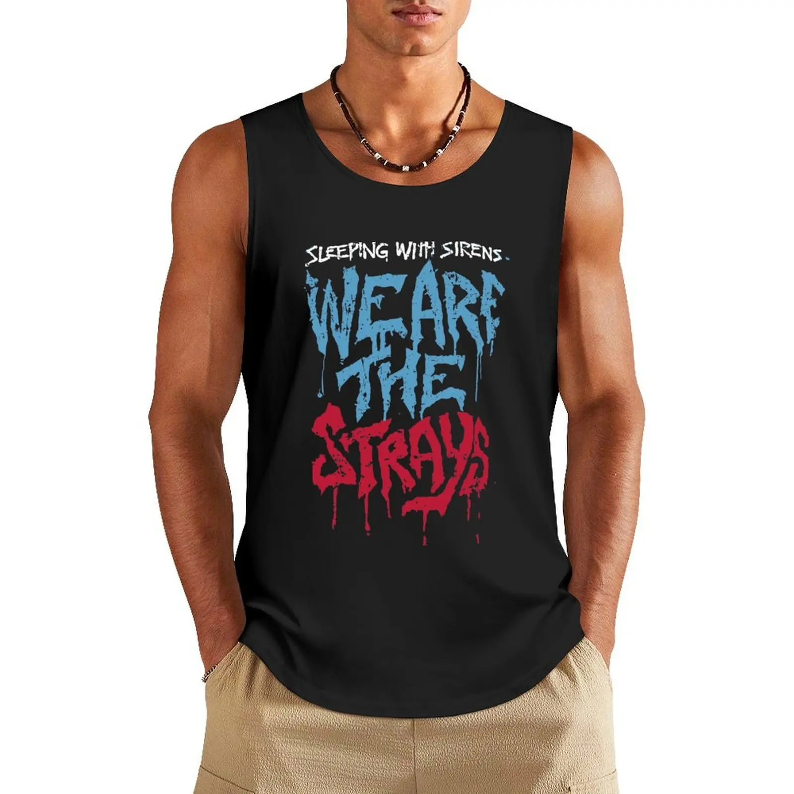 

sleeping with sirens - we are the strays Tank Top Men's gym clothing summer clothes men 2025