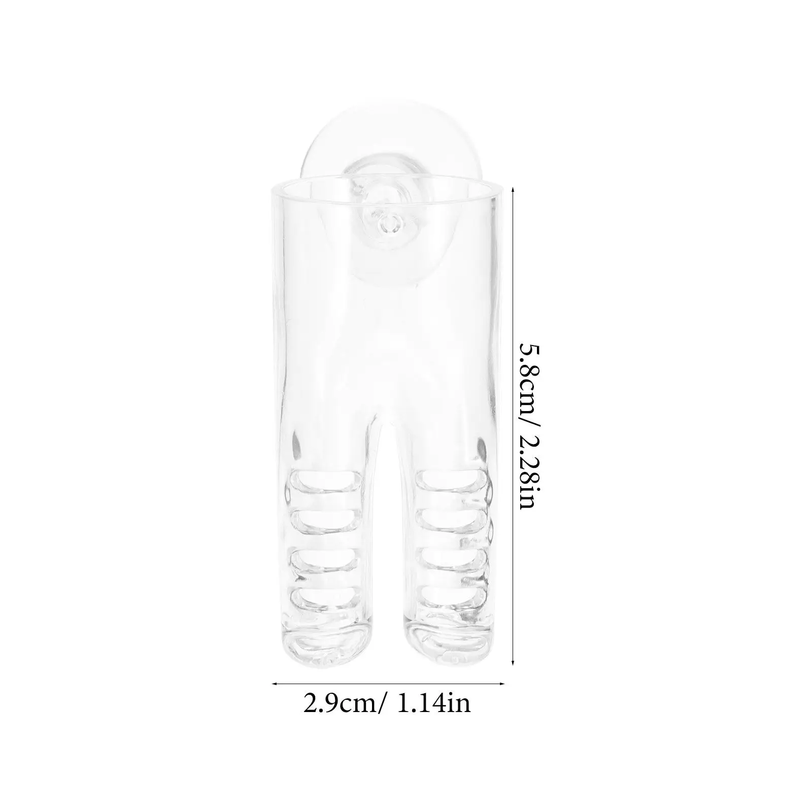 Acrylic Pants-Form Shrimp Feeder Aquarium Fish Feeder Clear Feeding Tool Worm Prevention Device Shrimp Feeding Dish Tank