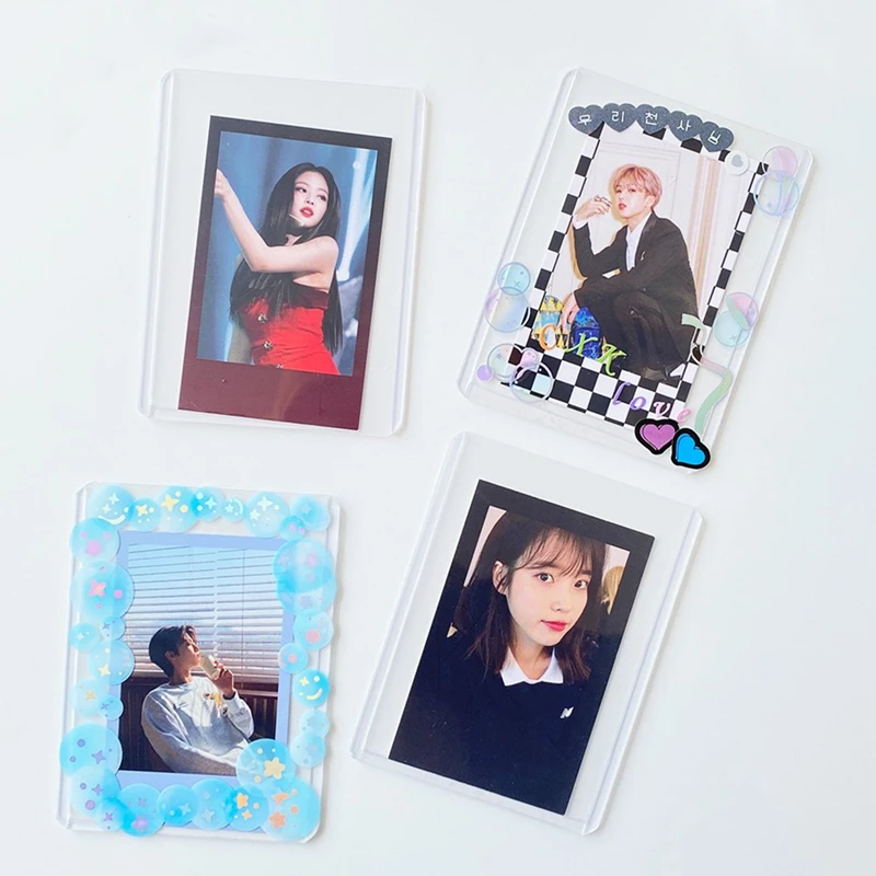 HD Clear Protective Sleeve for Collectible DIY Kpop iDol Card Protective Cover Trading Sports Star Cards Rigid PVC 35PT 100*75mm