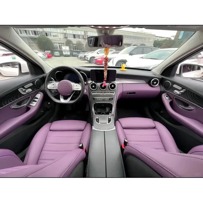 For Mercedes-Benz E Class W213 5 Seats Genuine Leather Car Seat Covers  Front Breathable Polyester Accessory