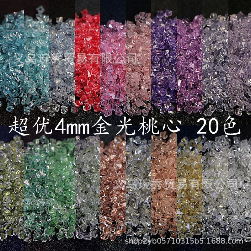 

4mm Peach Heart Love Bead Glass Rice Bead Handmade DIY Bracelet Necklace Loose Bead Jewelry Accessories Material
