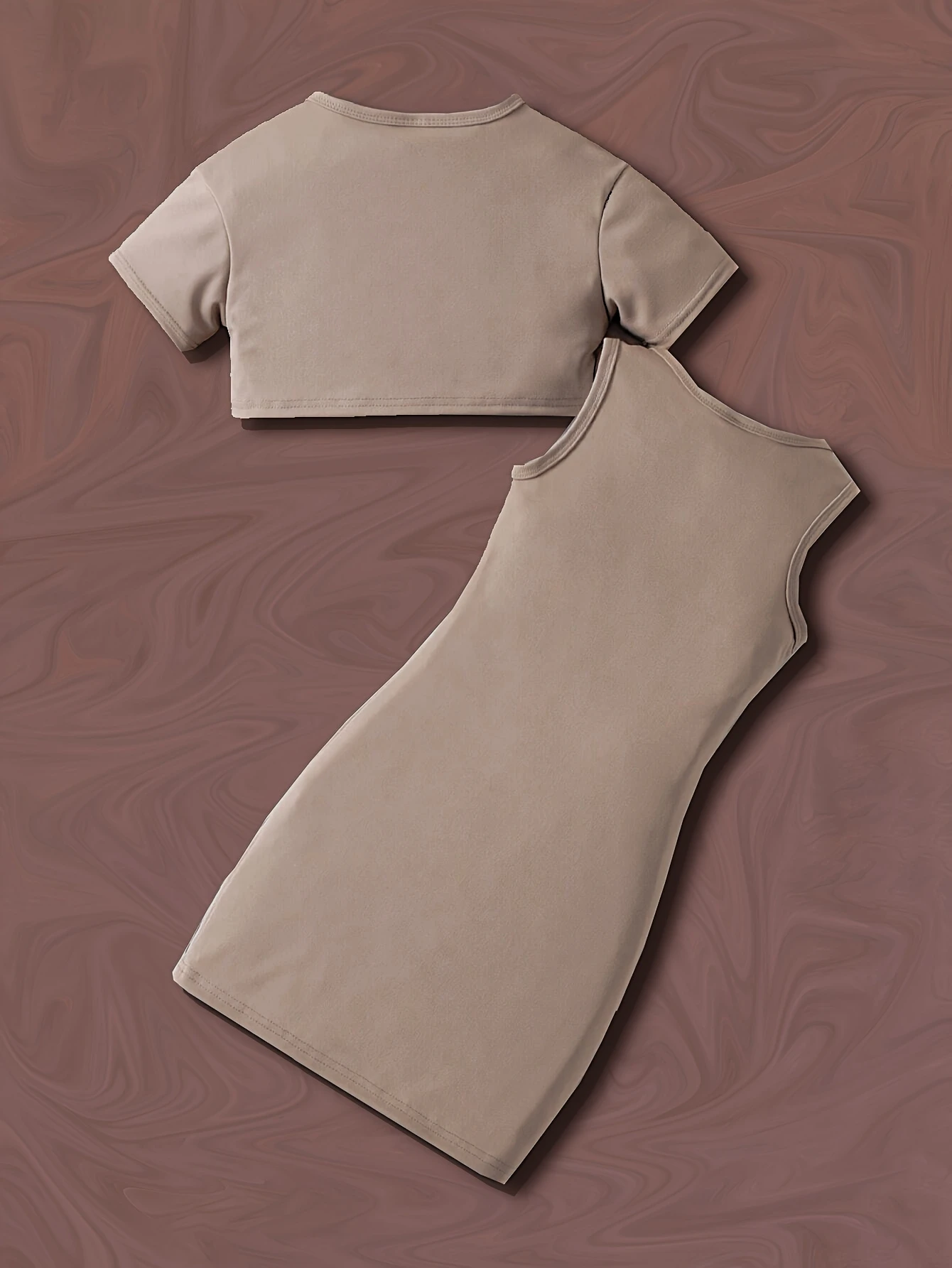 فستان بناتي صيفي بأكمام قصيرة مطبوع فستان نيويورك الولايات المتحدة الأمريكية مطبوع بدلة تنورة مكونة من قطعتين