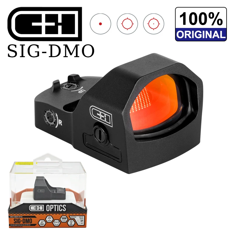 C&H SIG-DMO Red Dot Sight Direct Mount Optic Compatible with Sig Sauer Optics Ready Pistols (P320,226,229,220 Pro Cut)
