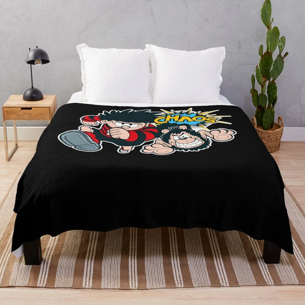 Dennis the menace CHAOS retro style Throw Blanket Soft Big Picnic Blankets