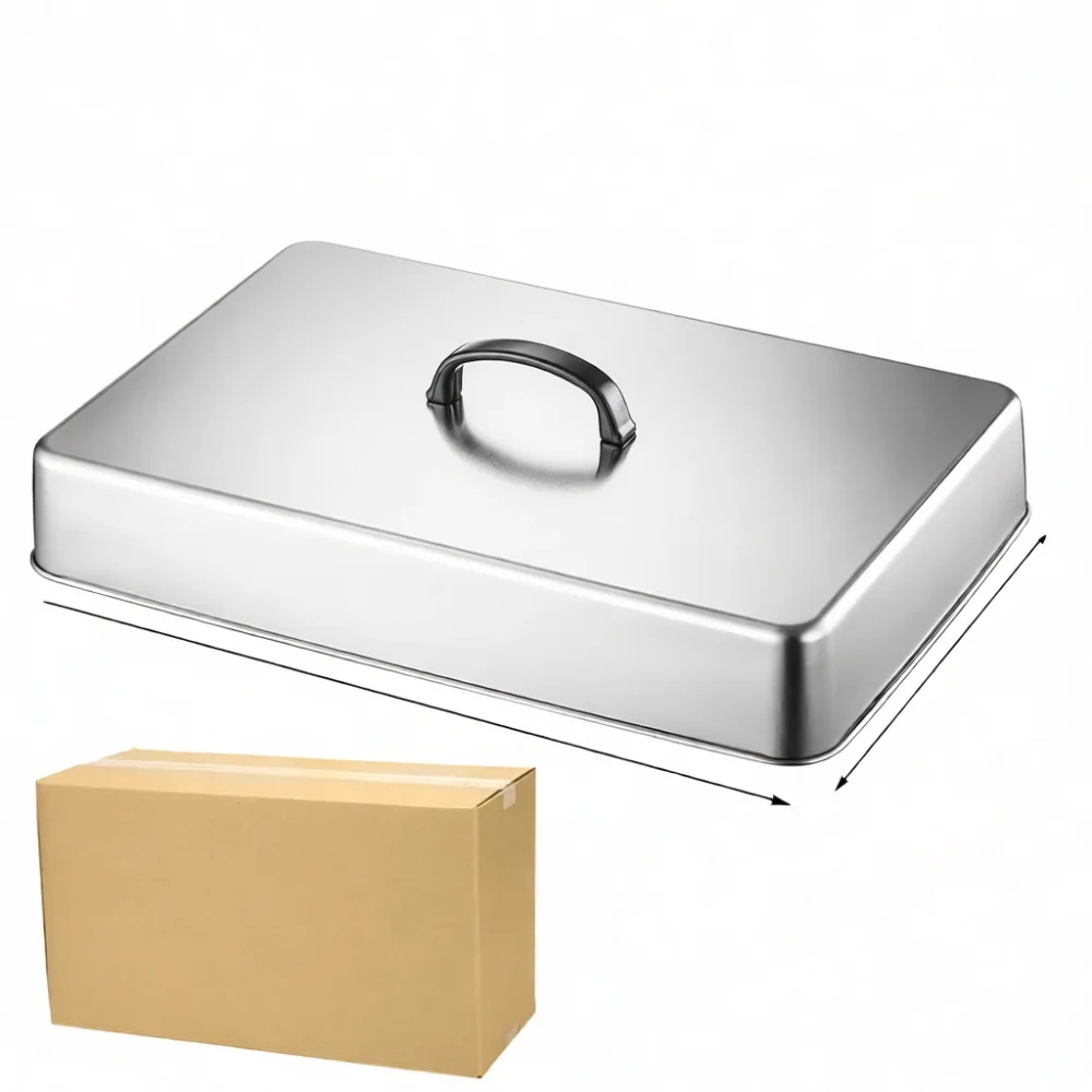 Stainless Steel Square Basting Cover For Griddle Steak Burger Melting Dome Cooking Lid Kitchen Tool Heavy Duty BBQ Accessory