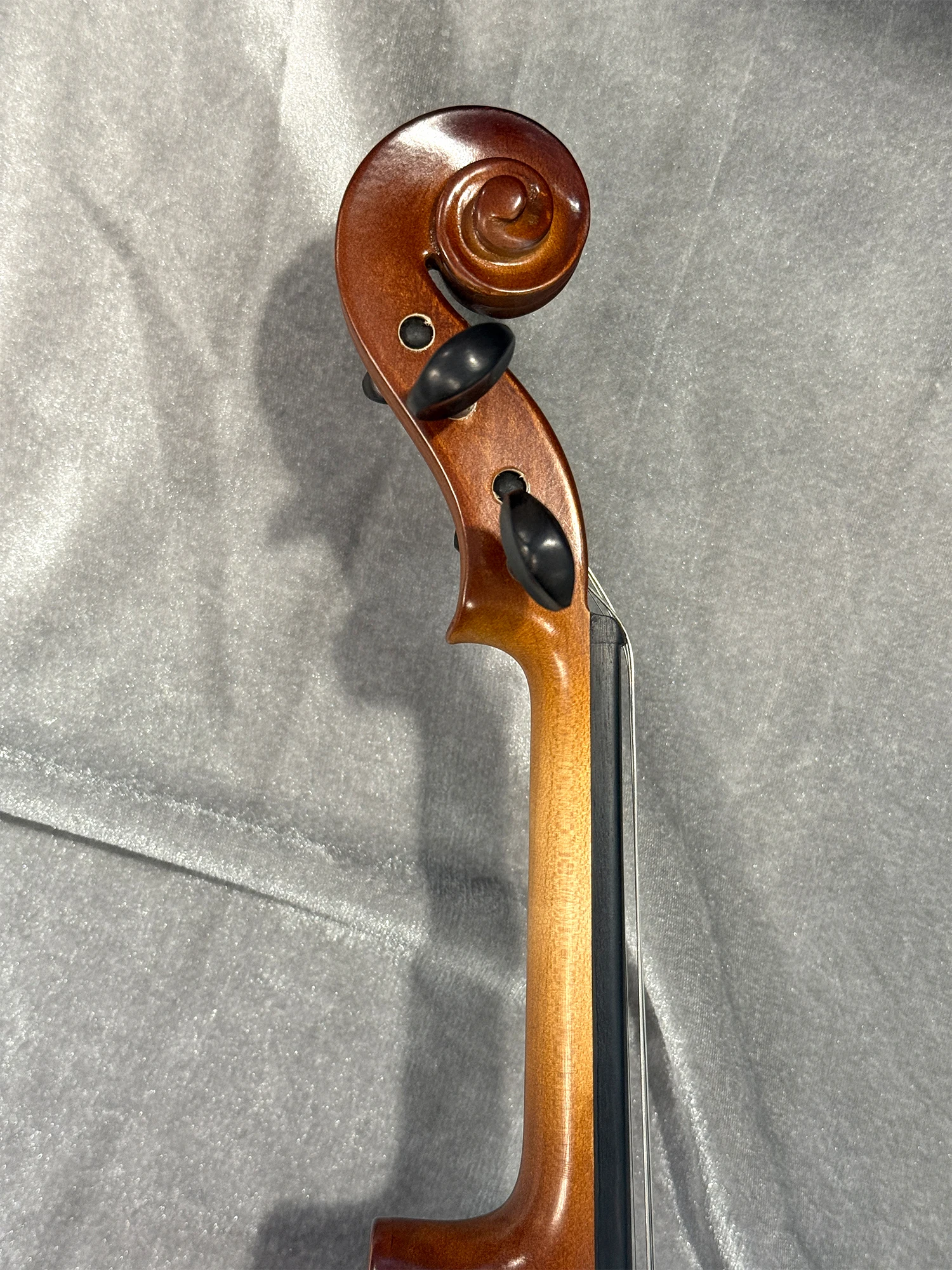 4/4 Violin for Beginners, Solid Spruce Top Maple Back, Ebony Fittings, Full Outfit with Case & Bow, Bright Sound