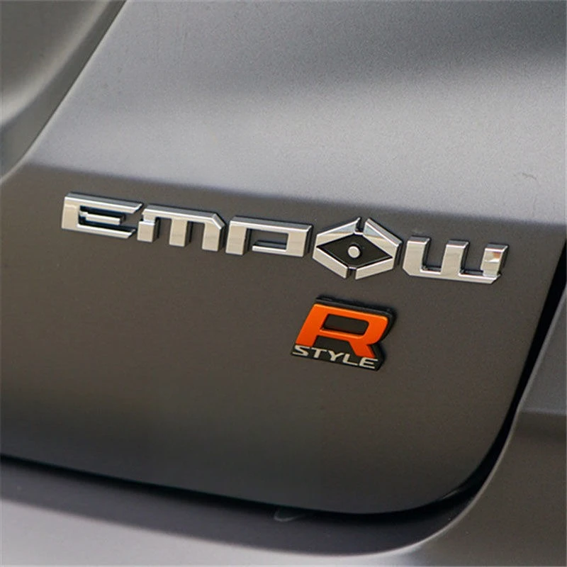3D Chrome Plating for GAC Trumpchi EMPOW R Rear Letter Spray Paint Sticker ABT Logo Car Modification Sticker