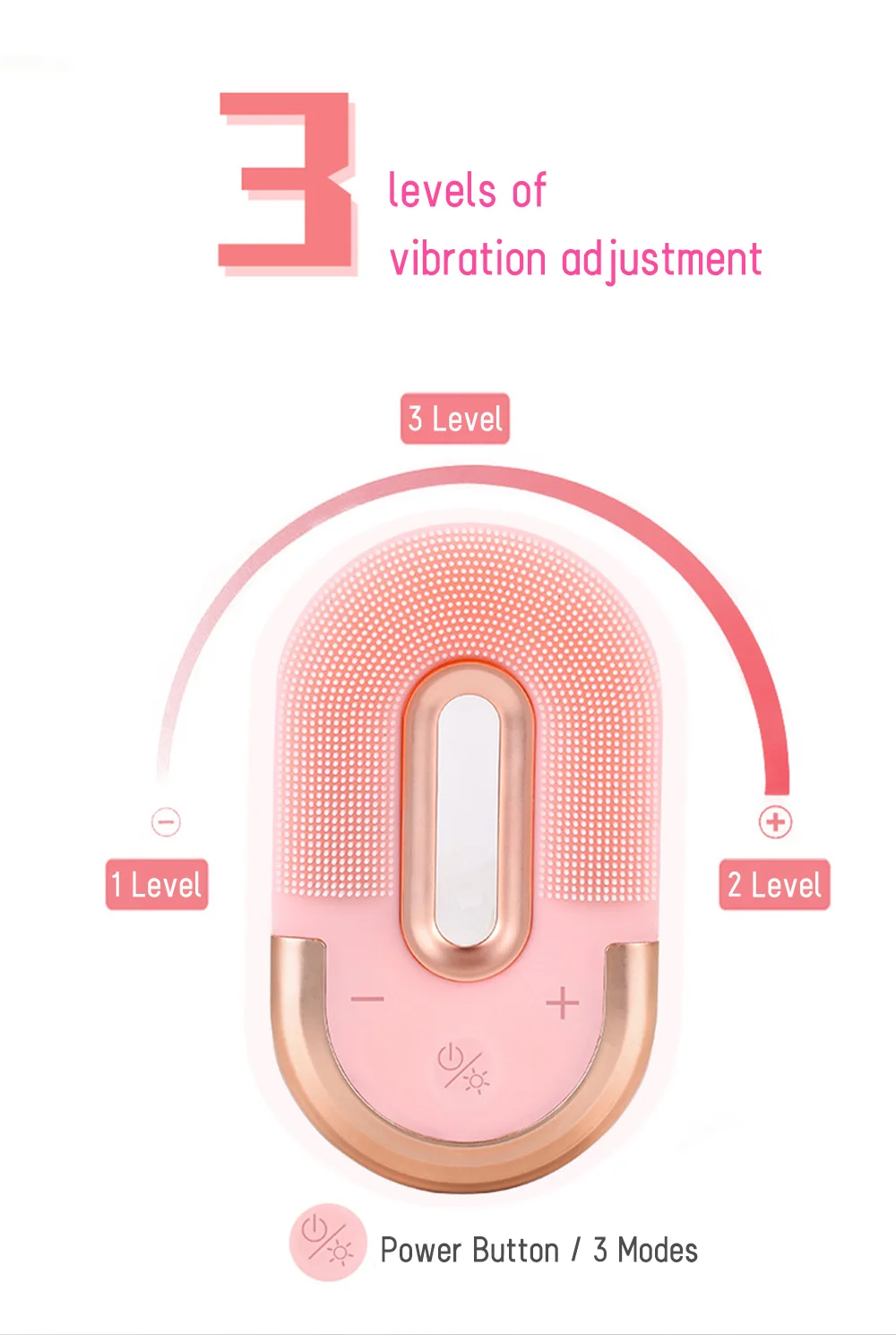 Elektryczny oczyszczacz do twarzy z trójkolorową terapią światłem + podstawa z efektem pływania. Kompaktowy, ale mocny do głębokiego oczyszczania, delikatnie oczyszcza skórę.