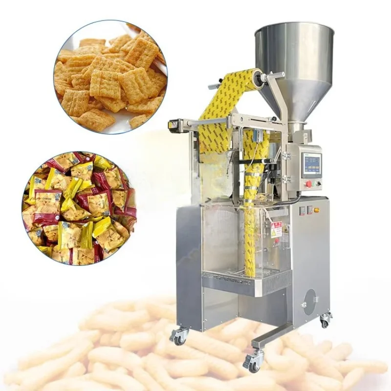 Automatic Vertical Packing Machine Nitrogen  Biscuit Packaging Machine Corn Puff Chip Snack Bagging Equipment Fast Sealing