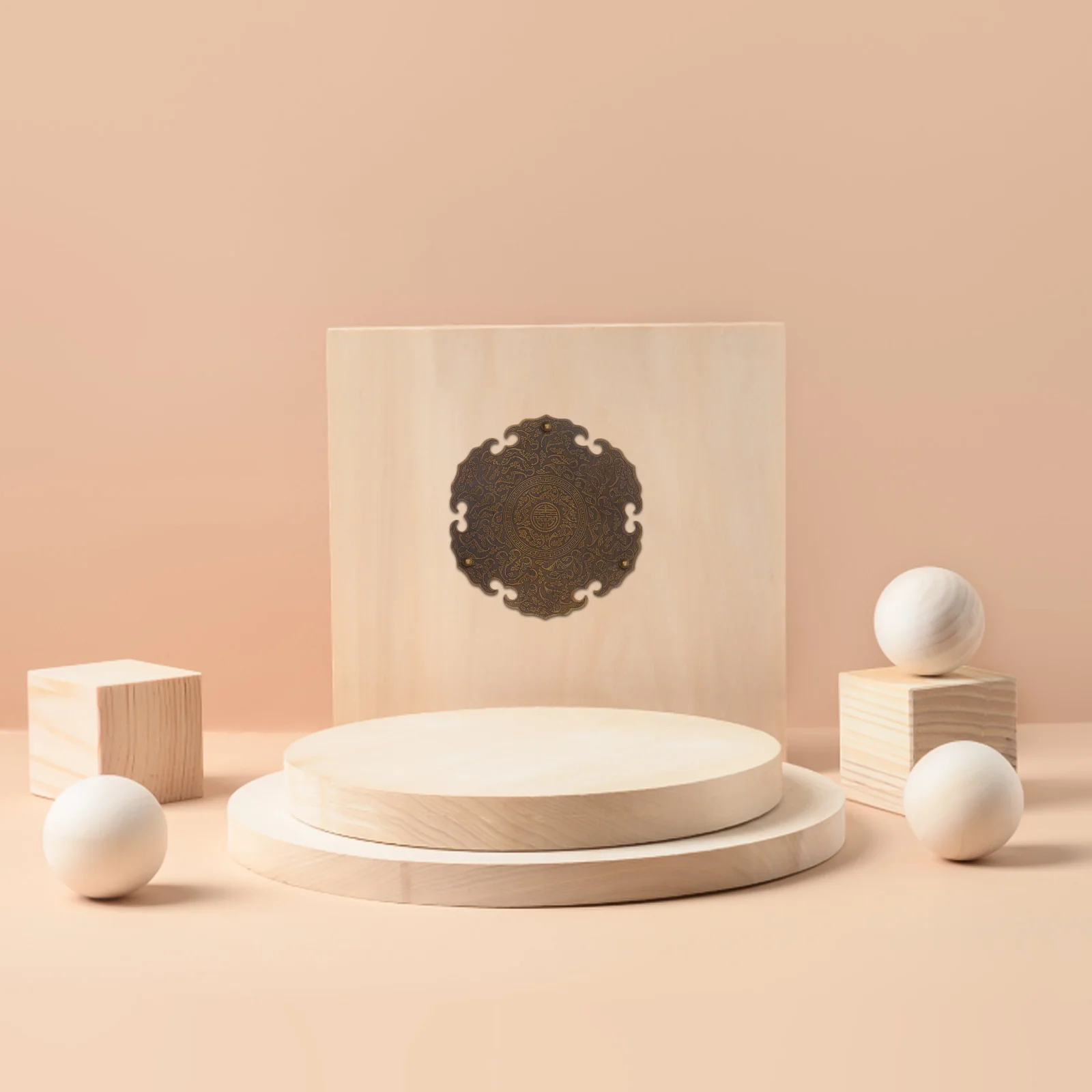 

Chic Copper Applique Decoration for Cabinet Retro Metal Onlay for Wooden Box Vintage DIY Furnishing Accessory Elegance Enhancer