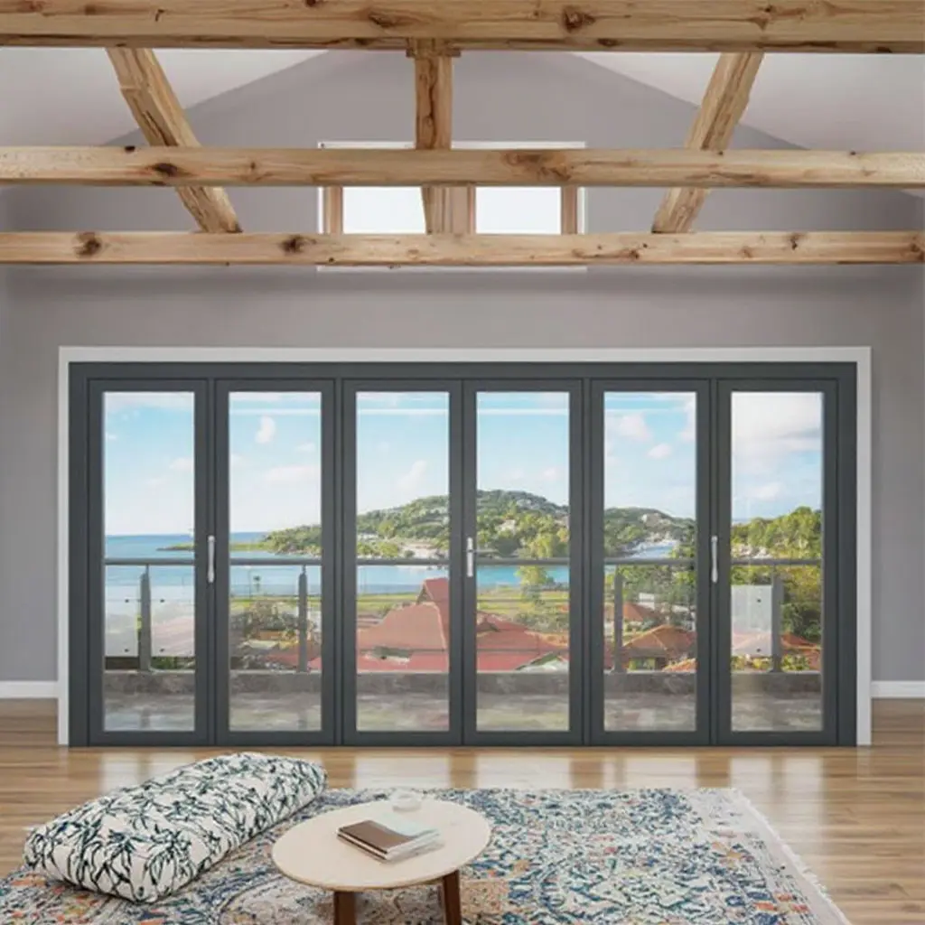 Living Room Rainproof and Sunshade Multi Functional Folding Door Affordable Fold Up Doors Heavy Duty Accordion Folding Doors