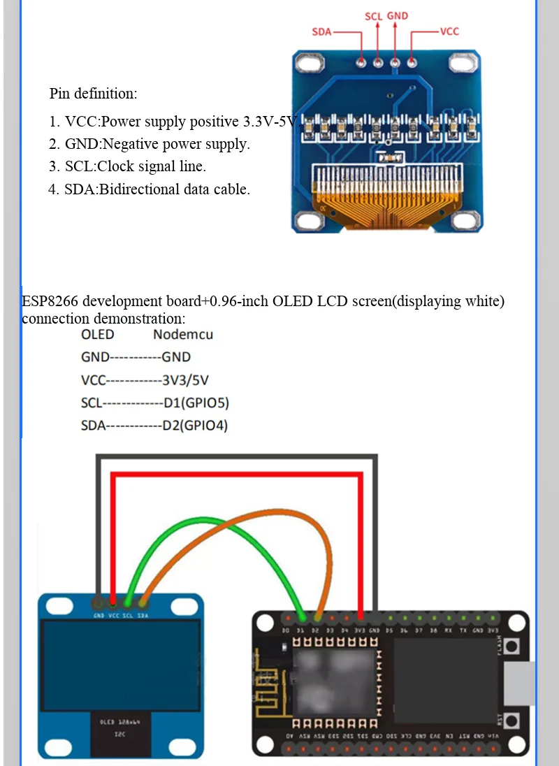 ESP8266 Serielles WIFI-Modul, CP2102/CH340, NodeMCU, Lua V3 IoT-Entwicklungsboard Ausgestattet mit 0,96-Zoll-Bildschirm / DHT11-Modul – Detail 13