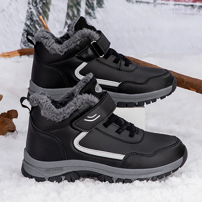 

YRZL Winter Boots Men Thermal Waterproof Anti Slip Snow Boots Warm Outdoor Work Non Slip Thermal Winter Footwear Hiking Boots