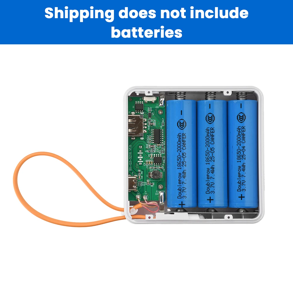 3X18650 Battery Box Case 5V 2.1A Type C DIY Power Bank Charger Shell 10W/22.5W Fast Charging Case Solderless Power Supply Box
