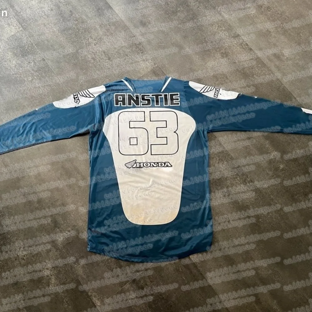 

2025 Summer Motocross Replica #63 ANSTIE Honda Hot Racing Team Reprint Jersey Loose Breathable 3D Printed Quick Dry long sleeve