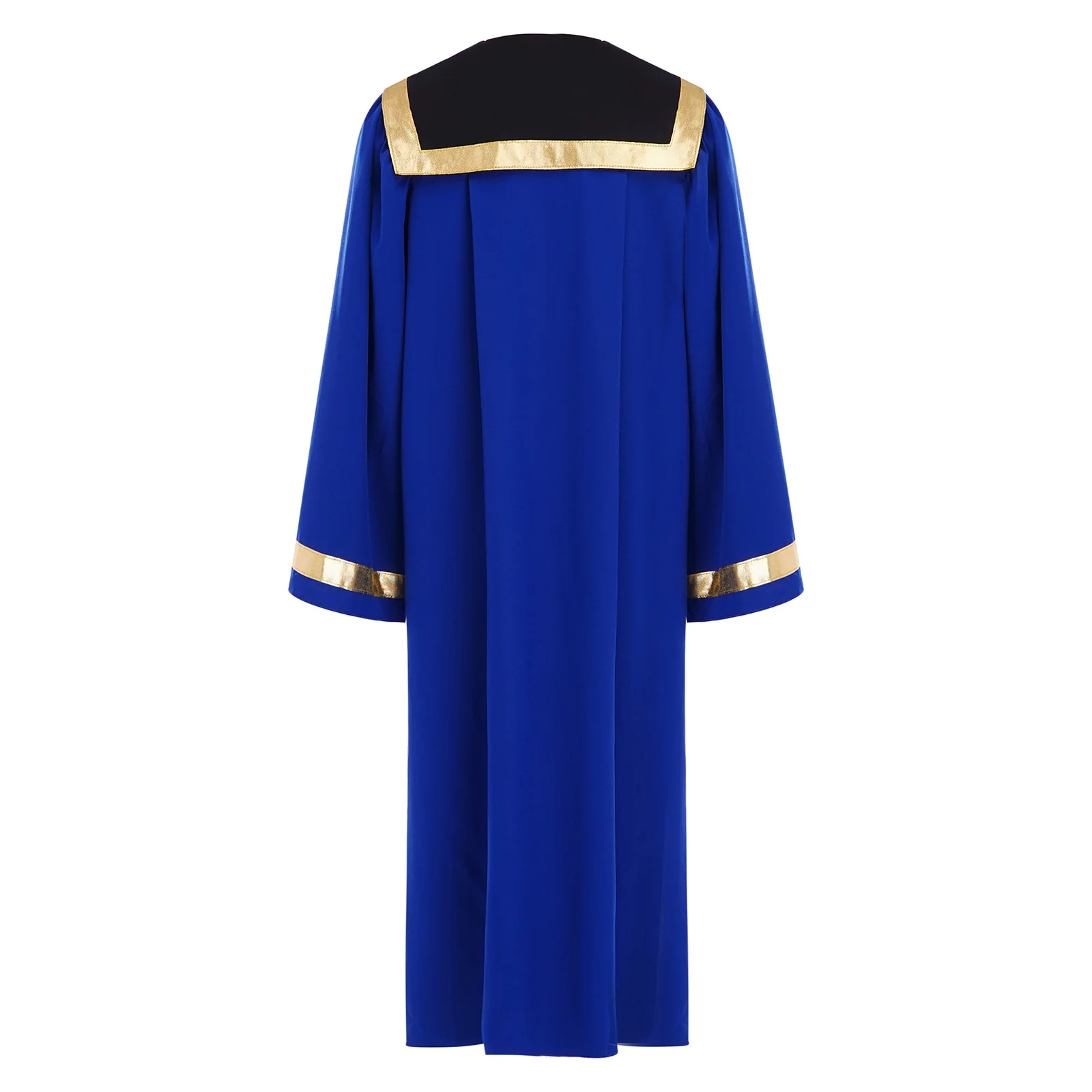 Kids Boys Girls Choir Church Robe Long Sleeve Zipper Metallic Gown School Celebrations Halloween Cosplay Worship Praise Costume