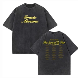 Gracie Abrams The Secret of Us Tour 2024 Vintage Harajuku Summer Unisex O-Neck Short Sleeve Cotton T-Shirts