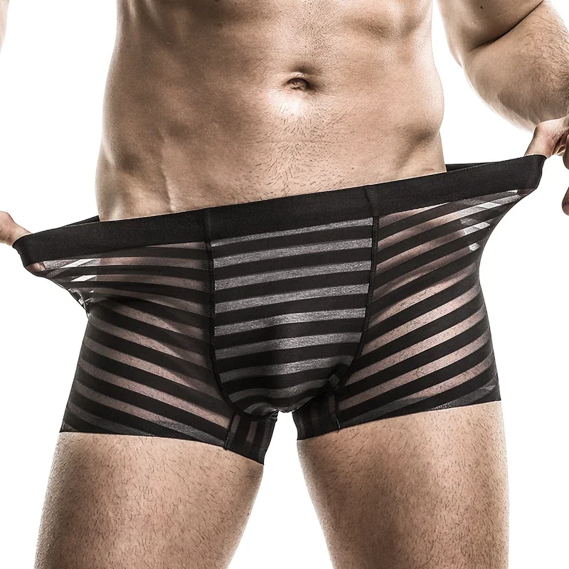Men's underwear Men's ice silk summer thin boxer shorts without trace Modal four corners breathable antibacterial shorts head