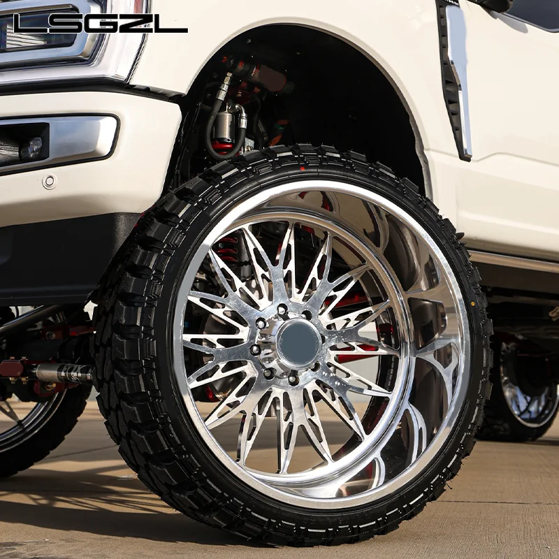 22 24 26 Inch Polished Wheel Forged Alloy RimsWheel for 10x285.75  8x180 8x165.1 8x170 8x200 F450 Chevy 3500