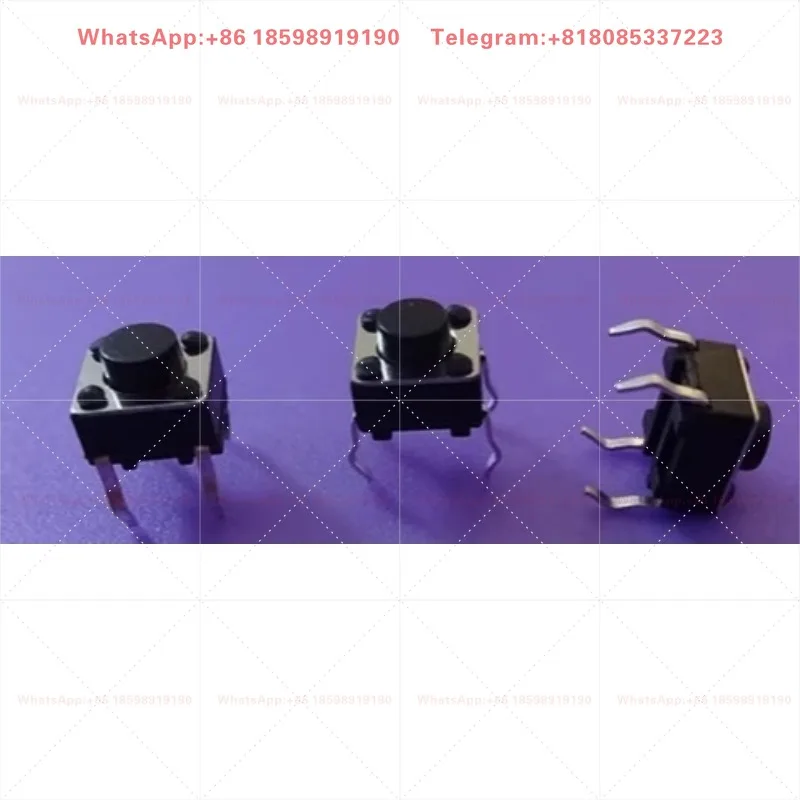 665 4Pin Touch Tactile Switch Copper Pin Spring High Temperature Resistant Parts 100Pcs