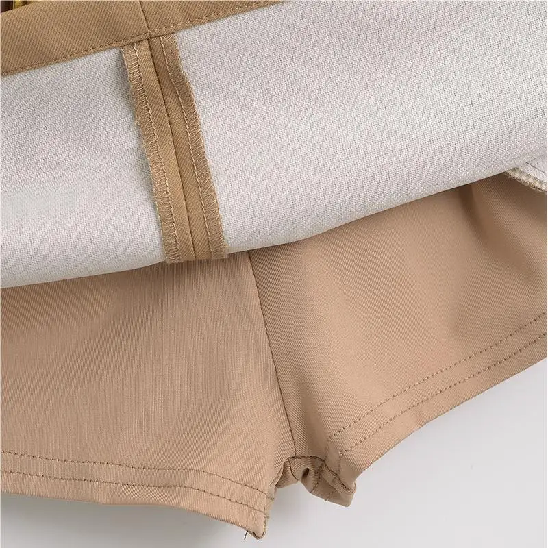 Black Mini Skirts Woman Y2k Clothes Summer High Waisted Skirts For Women Korean Fashion Khaki Cargo Skirts With Double Belts