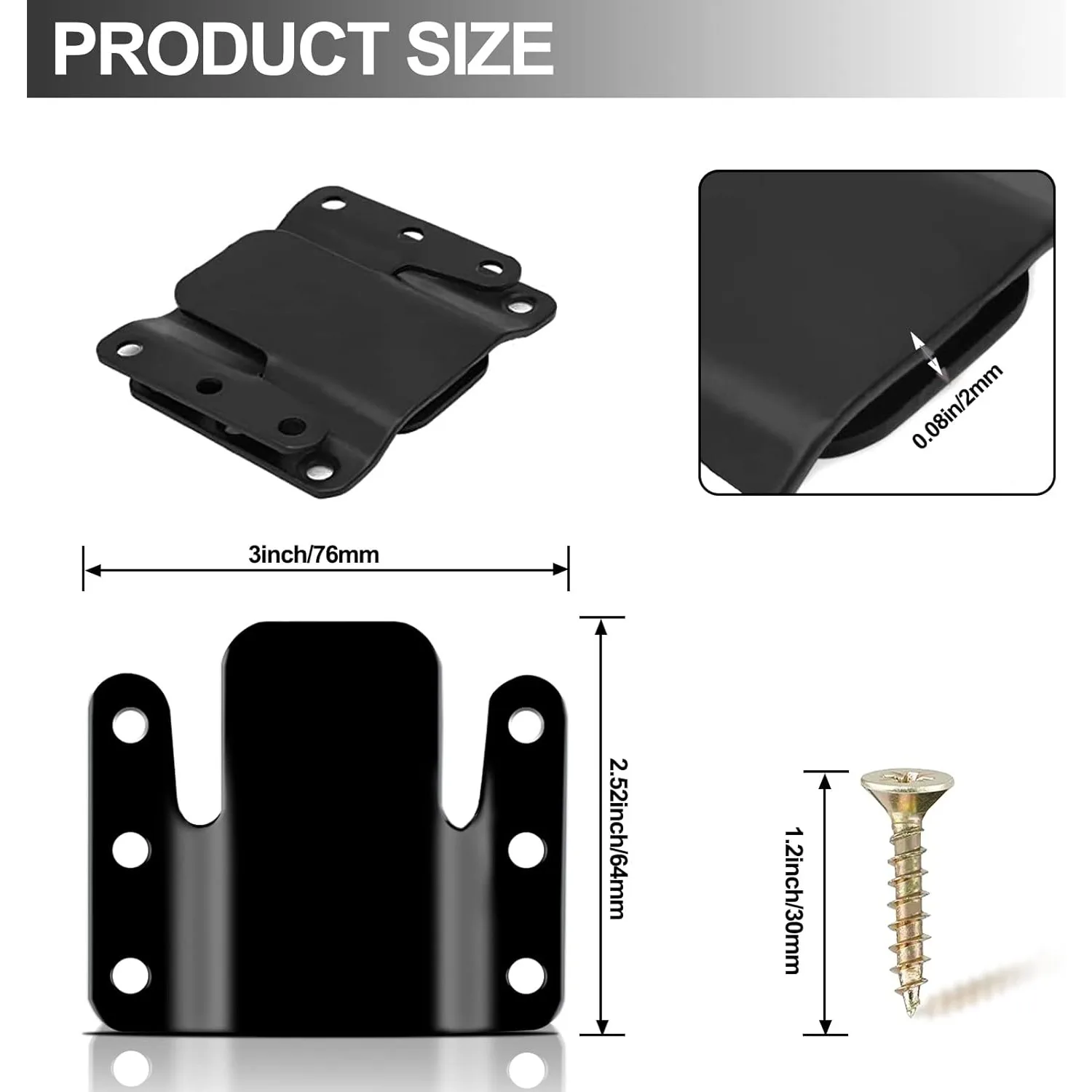 Sectional Couch Connectors Metal Couch Clips Sofa Connector Interlocking Furniture Connector with Screws…