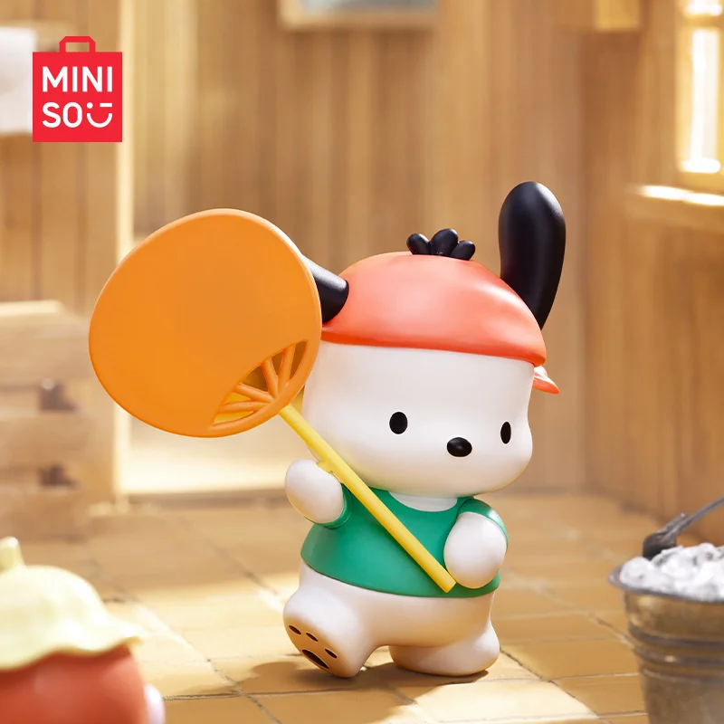 Miniso سانريو البخار ساونا سلسلة صندوق أعمى ألعاب الدمى سينامورول Pompompurin العصرية دمية فتاة هدية عيد ميلاد حلية صندوق غامض