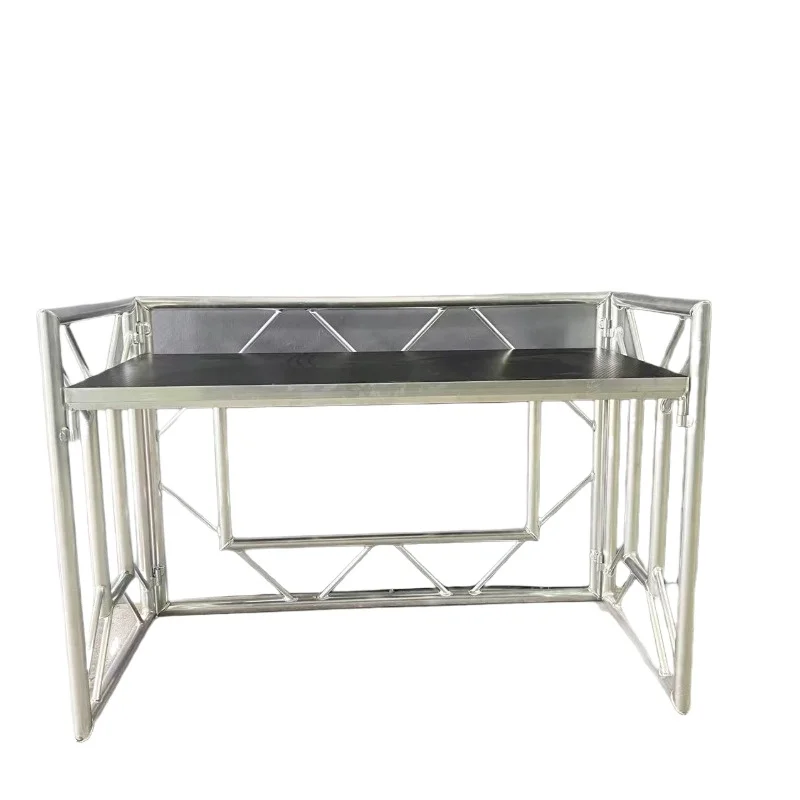 Portable DJ Booth and Foldable Bar Counter Aluminum Alloy Display Stand for Night Bars and Stages