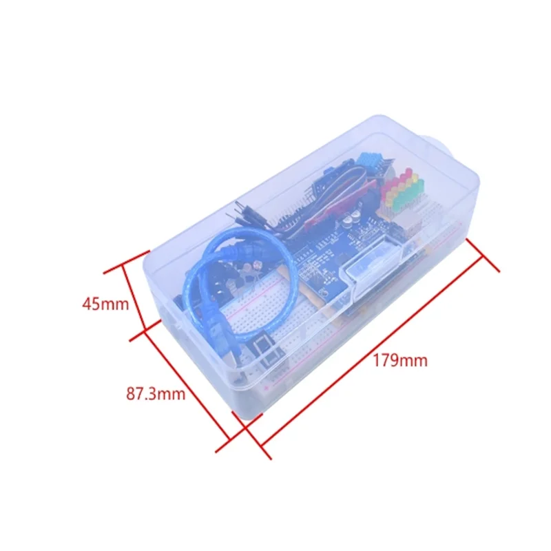 Starter Kit for Arduino Uno R3 Breadboard Basic simple learning kit, sound/water level/humidity/distance detection, LED control