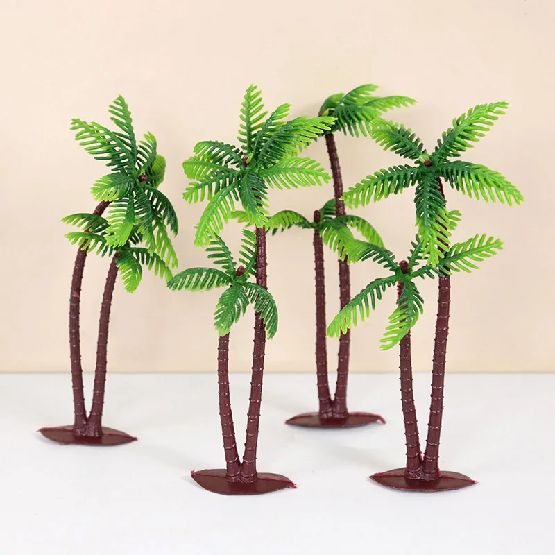 5/10 Stück Hawaii-Kokosnussbaum-Kuchendekoration Grüne Palmen-Cupcake-Topper DIY Mikro-Landschaft Hawaiianische Hochzeit Geburtstag Kuchendeko – Detail 5
