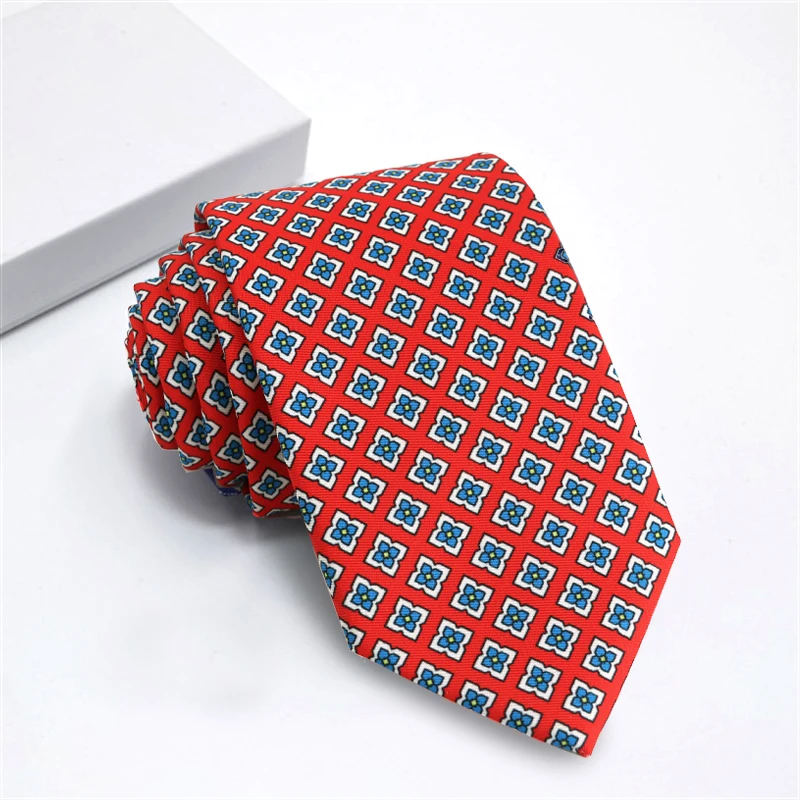 New Design Cravat Print Flower Floral Tie Corbata Wedding Gift Neck tie Skinny Handmade Neckties for Men Accessories